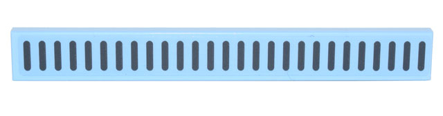 Lego Tile 1 x 8 with Black Grille Pattern (Sticker) - Set 77942 / Bright Light Blue