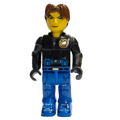 Lego Juniors Midifig, Jack Stone, Black Jacket, Blue Legs, Blue Belt with Pockets and Radio / Black