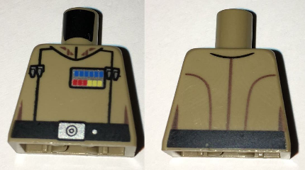 Lego Torso SW Imperial Officer 8 Pattern (Grand Moff Tarkin) / Dark Tan