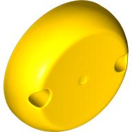 Lego Dome Hemisphere 7 x 7 with 2 Pin Holes [Plain] / Yellow