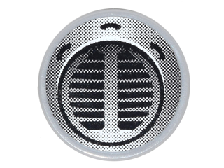 Lego Tile, Round 2 x 2 with Grille and 3 Notches Pattern (Sticker) - Set 9443 / Light Bluish Gray