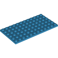 Lego Plate 6 x 12 / Dark Azure
