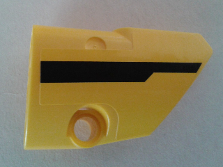 Lego Technic, Panel Fairing # 2 Small Smooth Short, Side B with Black Stripe Pattern (Sticker) - Set 8053