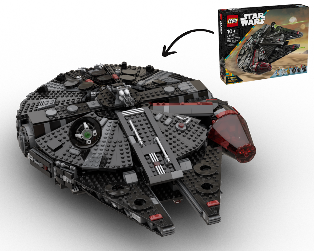 Lego Mirrored Dark Falcon - 75389 Alternate Build
