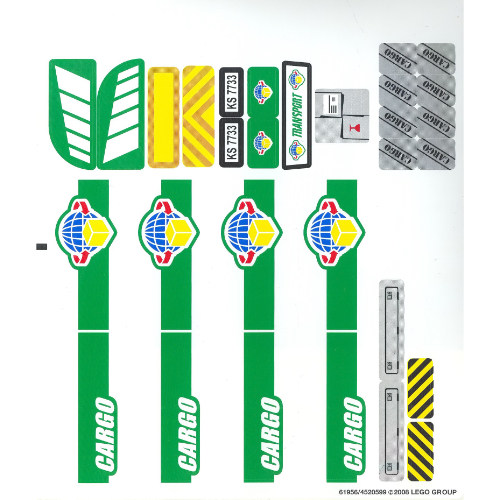 Lego Sticker Sheet for Set 7733-1