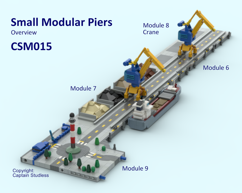 Lego Small Modular Piers - Industrial Upgrade - CSM015