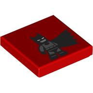 Lego Tile 2 x 2 with Batman Print