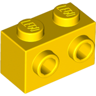 Lego Brick Special 1 x 2 with 2 Studs on 1 Side / Yellow