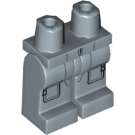 Lego Hips and Sand Blue Legs with Knee Pockets, Silver Zipper