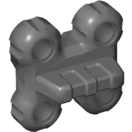 Lego Technic Spike Connector Flexible with Four Holes, Raised Center / Dark Bluish Gray