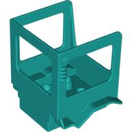 Lego Duplo Backhoe Tractor Cabin / Dark Turquoise