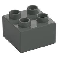 Lego Duplo Brick 2 x 2 / Dark Gray