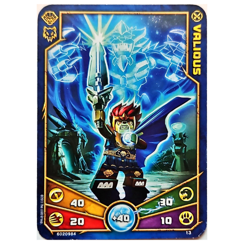 Lego Trading Card, Legends of Chima Deck #1: 13 [Valious] / [No Color/Any Color]