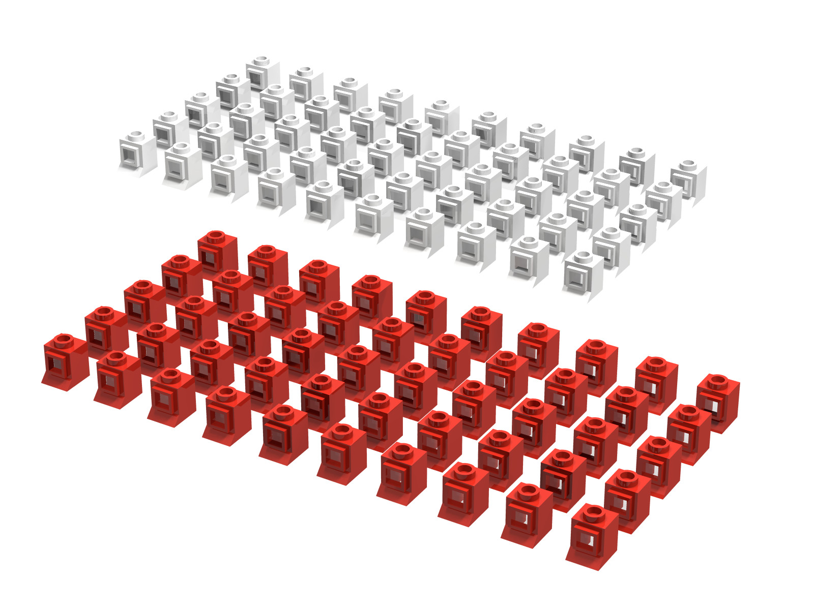 Lego 1 x 1 x 1 Windows Refill, Red or White
