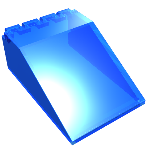 Lego Windscreen 6 x 4 x 2 Canopy / Trans-Dark Blue