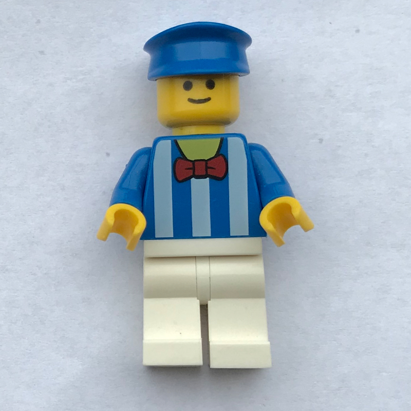 Lego Blue Torso, White Legs, Blue Hat