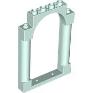 Lego Panel 1 x 6 x 7 with 2 Columns and Arch / Light Aqua