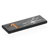 Lego Tile 2 x 6 with White Signature (Lando Norris), Orange '1' Print