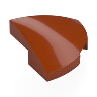 Lego Brick Round Corner, Curved 2 x 2 x 2/3 Quarter Circle With 1 x 1 Bottom Cutout / Dark Orange