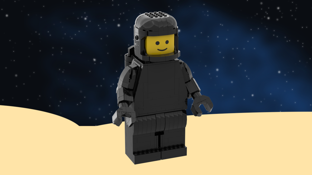 Lego Classic Space: Upscale Spaceman Astronaut Minifigure in BLACK