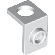 Lego Minifig Neckwear Bracket [One Stud] - Reinforced / White