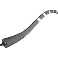 Lego Animal Body Part, Dinosaur, Titano Tail with White Markings print / Dark Bluish Gray