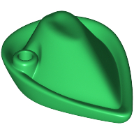 Lego Hat, Forestmen (Reissue with Blind Hole for Feather) / Green