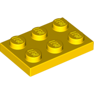 Lego Plate 2 x 3 / Yellow