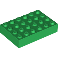 Lego Brick 4 x 6 / Green