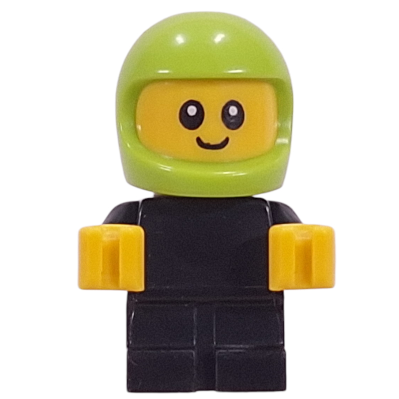 Lego Baby, Racer, Black Body, Lime Helmet