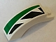 Lego Arch 1 x 3 x 2 Curved Top with Green and Black Pattern Model Left Side (Sticker) - Set 8864 / White