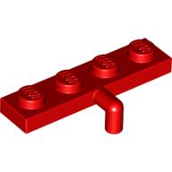 Lego Plate Special 1 x 4 with Bar Down / Red