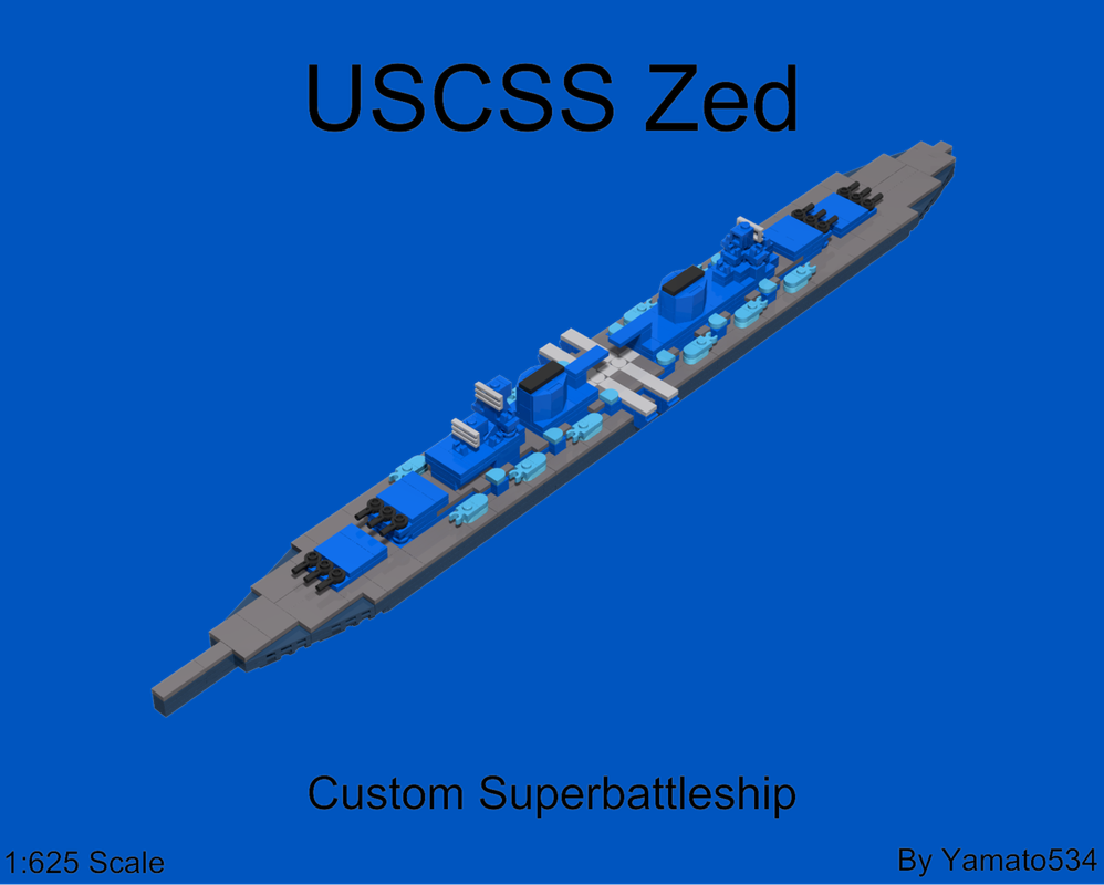 Lego 1:625 scale Zed class battleship