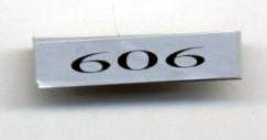 Lego Tile 1 x 4 with '606' Pattern (Sticker) - Set 10022/10025