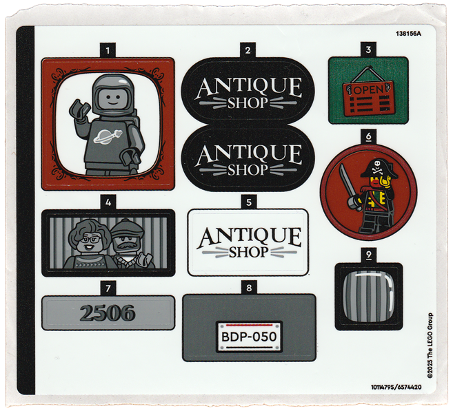Lego Sticker Sheet for Set 910050-1