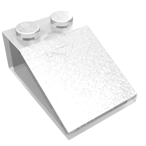 Lego Brick Sloped 33° 3 x 2 / Trans-Clear