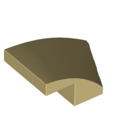 Lego Brick Wedged, Curved 3 x 2 with Stud Notch Right / Tan