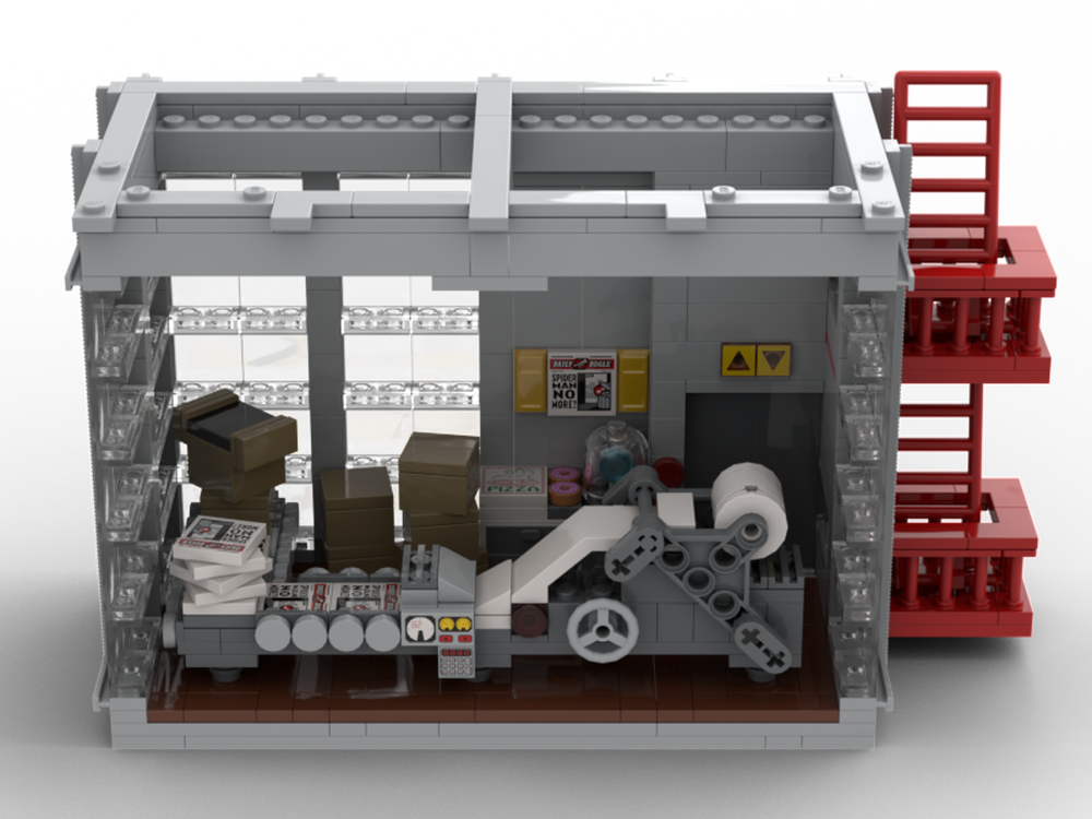 Lego daily bugle building mod printing room ( empty daily bugle floor required to make this)