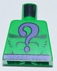 Lego Torso Batman Dark Purple Question Mark and Belt Pattern / Green