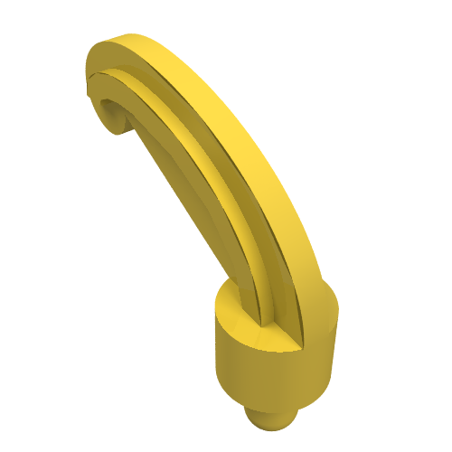 Lego Headwear Accessory Plume / Feather Small with Pin / Yellow