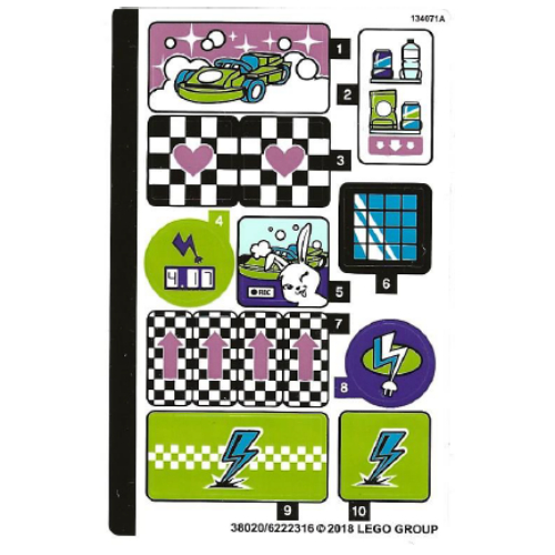 Lego Sticker Sheet for Set 41350-1