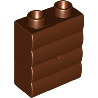 Lego Duplo Brick 1 x 2 x 2 Log Effect / Reddish Brown
