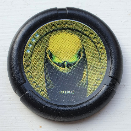 Lego Large Figure Throwing Disk, Bionicle Mask Miru Print / Black