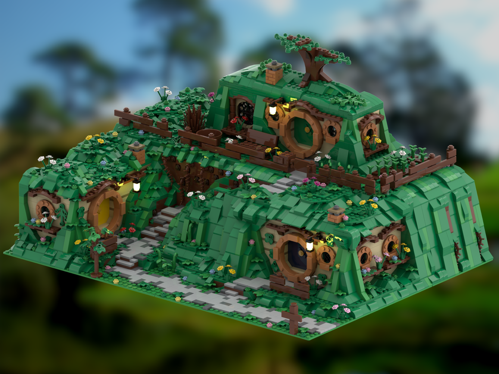 Lego UCS Hobbiton (An Unexpected Gathering Display Stand)