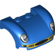 Lego Vehicle Body, Wheel Arch / Mudguard 3 x 4 x 1 2/3 Curved Fenders with Headlights, Grille and Yellow Front Print
