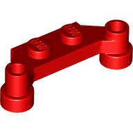 Lego Plate Special 1 x 4 Offset with Bar Holes / Red
