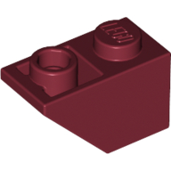 Lego Brick Sloped Inverted 45° 2 x 1 / Dark Red