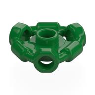 Lego Plate Special 1 x 1 with Hole Through Stud, 3 Bars and 3 Bar Holes / Green