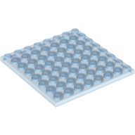 Lego Plate 8 x 8 / Trans-Medium Blue