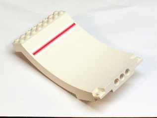 Lego Sports Arena Section / Skateboard Ramp with Red Stripe Pattern (Sticker) - Set 3536